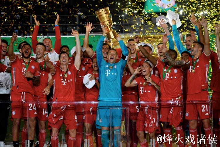 德国杯-莱万双响 拜仁4-2胜勒沃库森加冕双冠王